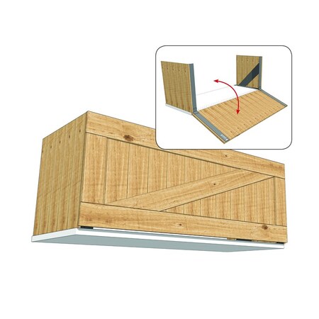 Retail First 49 in. H X 19 in. W X 4 ft. L Assorted Hinged Barn Box Display Metal/Wood 43000